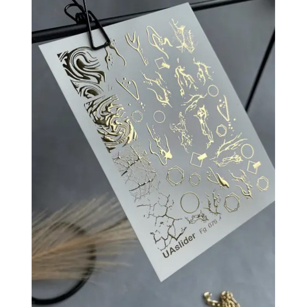 Vodolepky na nechty Folia FG 079 gold