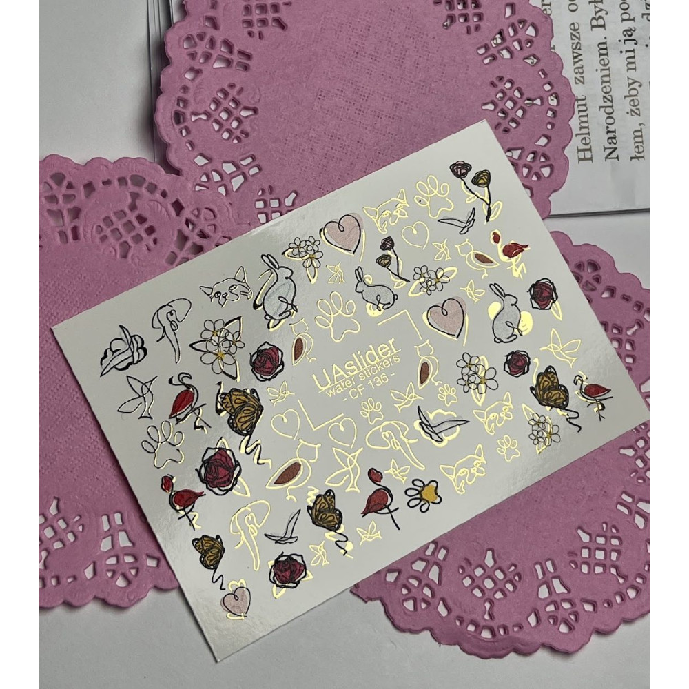 Vodolepky na nechty Color And Foil 136