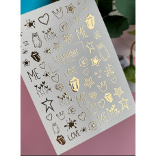 Vodolepky na nechty Folia FG 004 gold