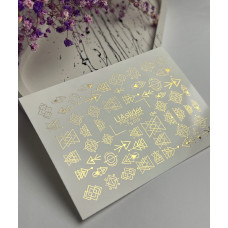 Vodolepky na nechty Folia FG 019 gold