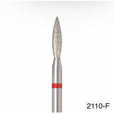 Diamantová fréza plamienok ÜLKA 2,1 × 10 mm (červený prúžok) F2110-F
