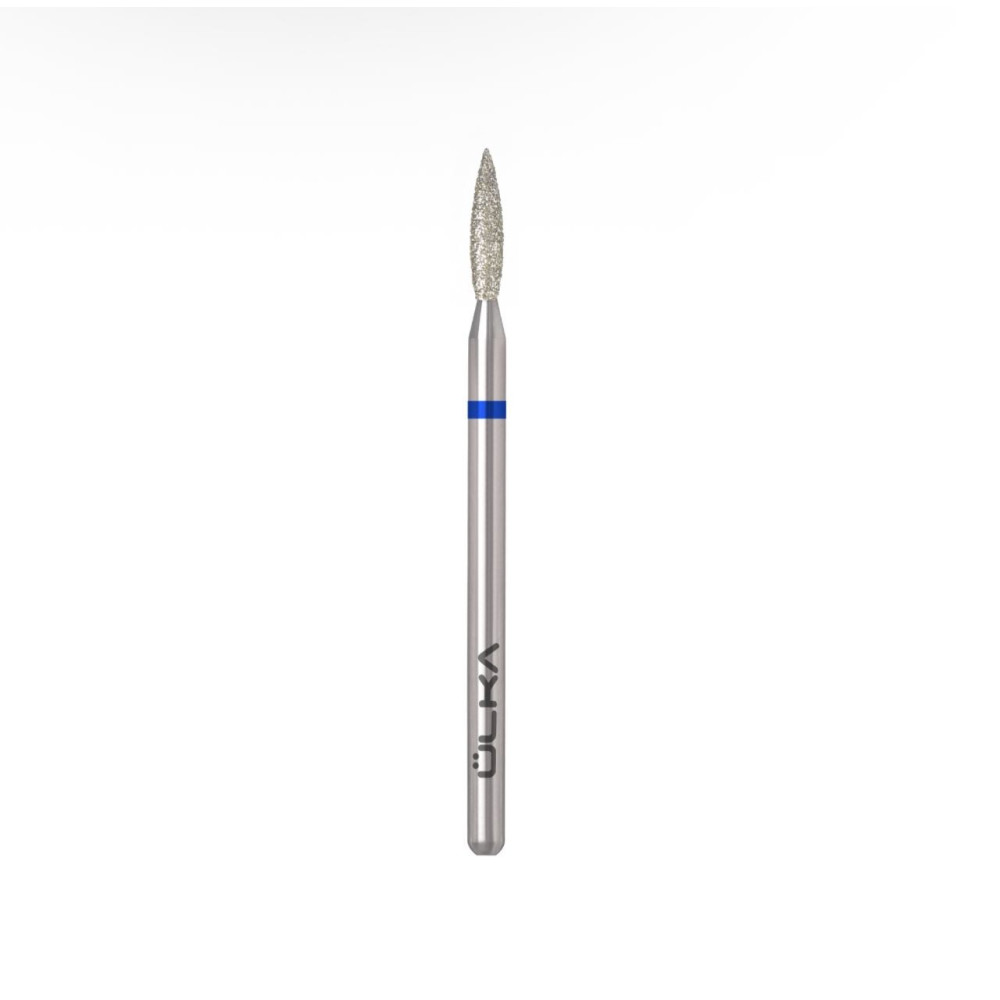 Diamantová fréza plamienok ÜLKA 2,1 × 10 mm (modrý prúžok) F2110-M