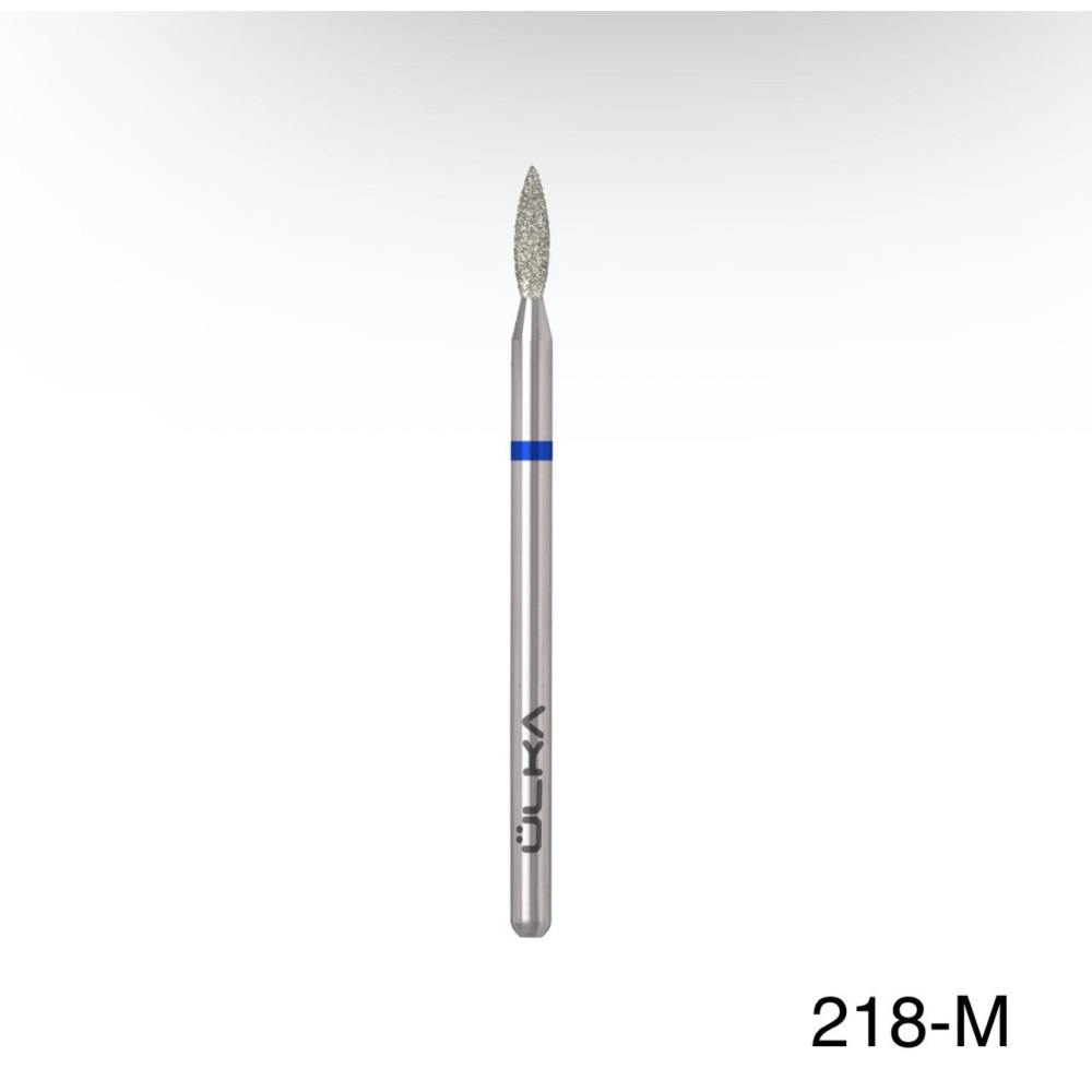 Diamantová fréza plamienok ÜLKA 2,1 × 8 mm (modrý prúžok) F218-M