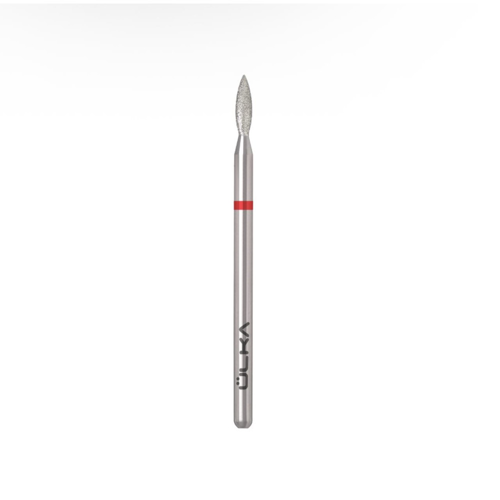 Diamantová fréza plamienok ÜLKA 2,3 × 8 mm (červený prúžok) F238-F