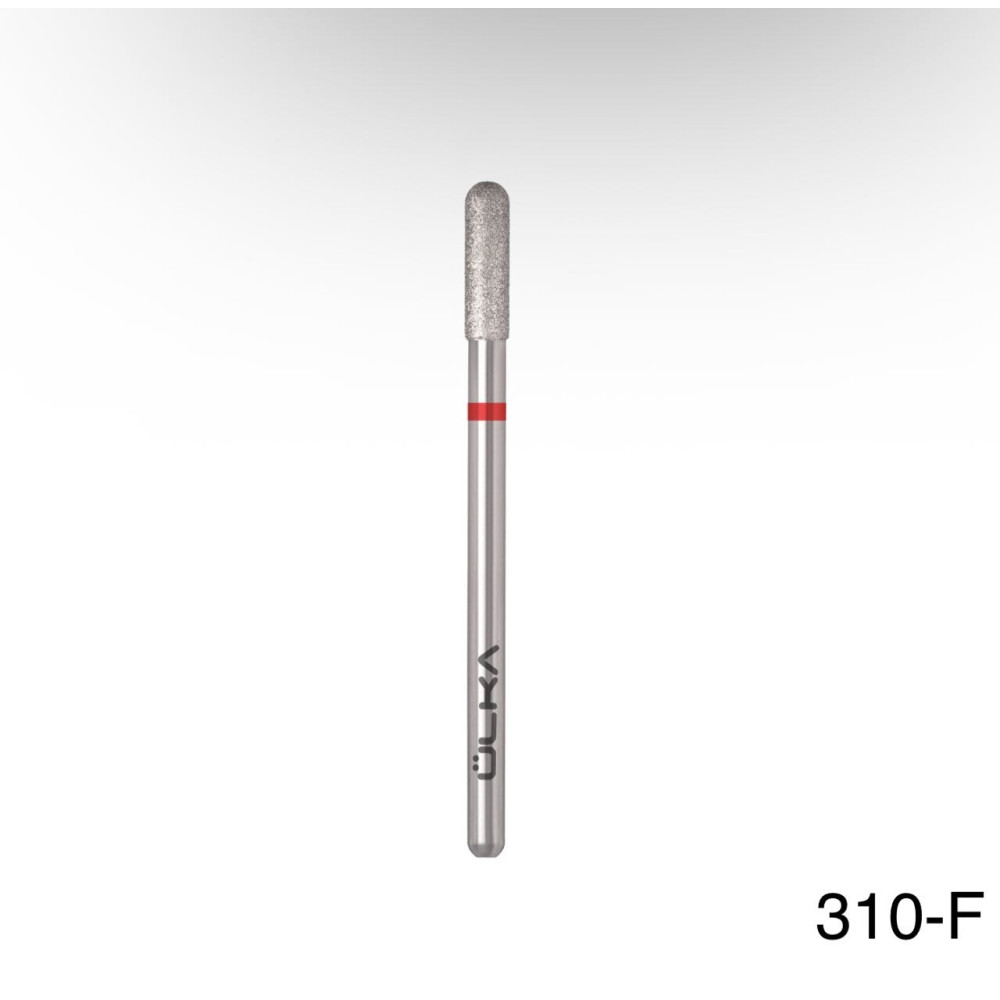 Diamantová fréza ÜLKA zaoblený valec 3,0 x 10,0 mm – červený prúžok C310-F