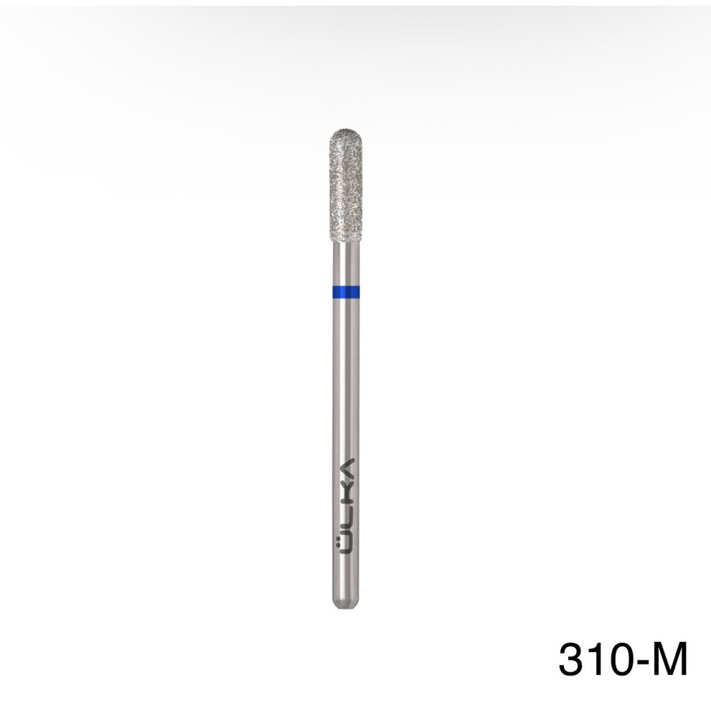 Diamantová fréza ÜLKA zaoblený valec 3,0 x 10,0 mm – modrý prúžok C310-M