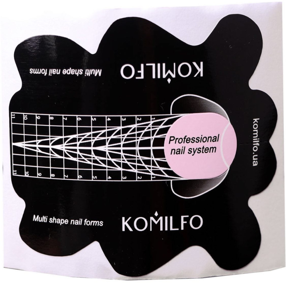 Komilfo Multi Shape Nail Forms, 100 ks