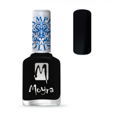 Stamping lak na razítkování 06 černý, Moyra 12 ml