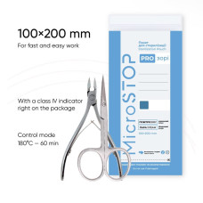 Sáčky pre sterilizáciu Microstop, priehľadné, 100*200, 100ks