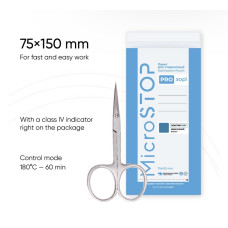 Sterilizační sáčky Microstop,  75*150, průhledné, balení po 100 kusech