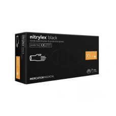 Rukavice - nepudrové - nitril - XS - 100 ks čierne