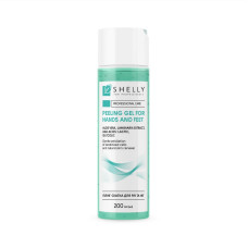 SHELLY Peeling-scrub na ruky a nohy s aloe vera, extraktom z mäty a agá-kyselinami, 200 ml