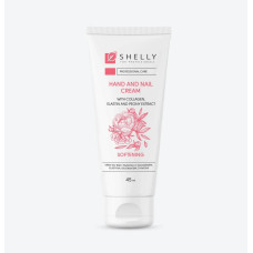 SHELLY Krém na ruky a nechty, s kolagénom, elastínom a extraktom z pivonky 45 ml
