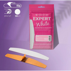 Staleks Pro Expert White Vymeniteľné jednorazové tenké pilníky na nechtovú základňu (50 ks.) DFE-42-180 biele