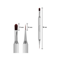 STALEKS PRO EXCLUSIVE 06/11 — Obojstranný štetec (Na gél 11 mm / Liner 12 mm)