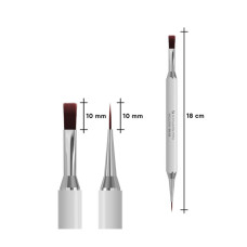 STALEKS PRO EXCLUSIVE 07/12 — Obojstranný štetec (Ombré/Gradiant 11 mm / Na dizajn 10 mm)