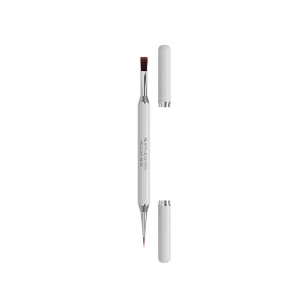 STALEKS PRO EXCLUSIVE 08/03 — Obojstranný štetec (Rovný na gél 10 mm / Liner 10 mm)