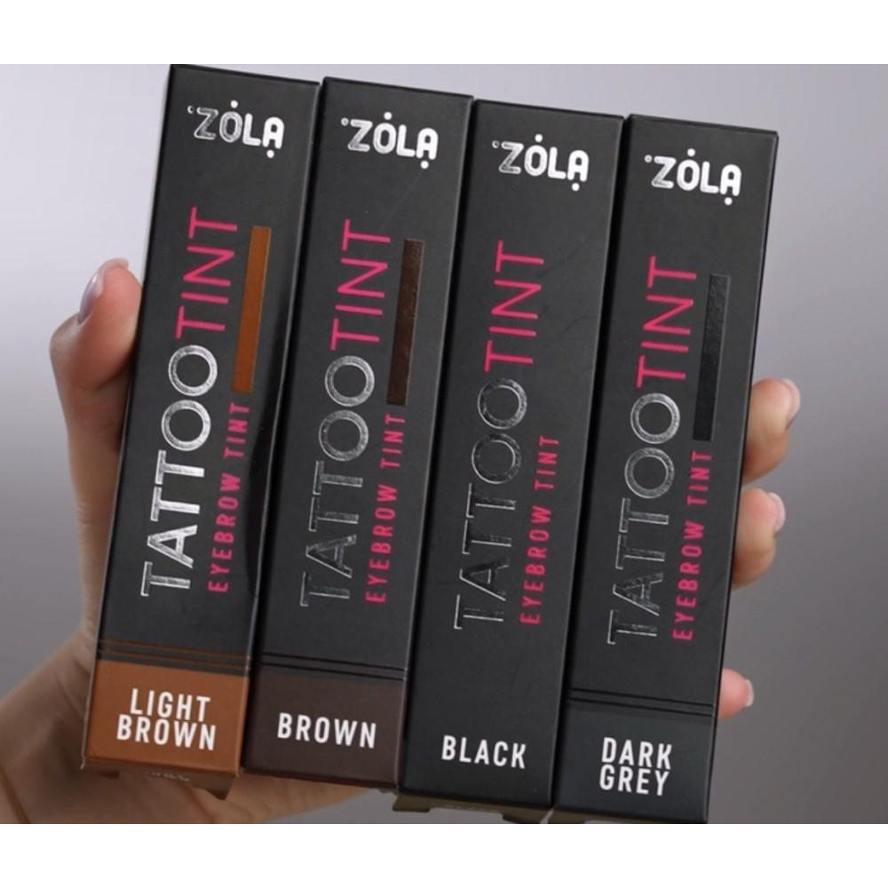 ZOLA Farba na obočie a riasy TATTOO TINT Dark Grey, 15 ml