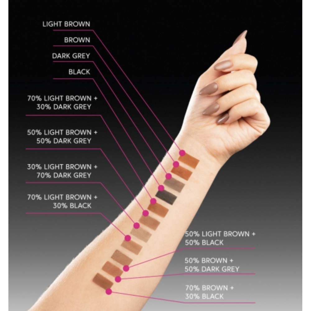 ZOLA Farba na obočie a riasy TATTOO TINT Dark Grey, 15 ml