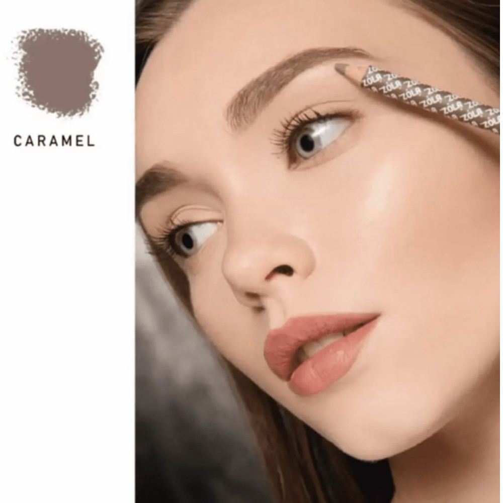 ZOLA PROFESIONÁLNA PÚDROVÁ CERUZKA NA OBOČIE. Caramel brown (karamelová)