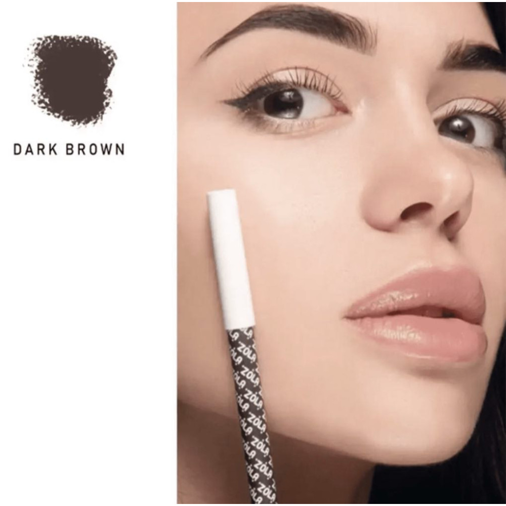 ZOLA PROFESIONÁLNA PÚDROVÁ CERUZKA NA OBOČIE. Dark brown (tmavě hnědá)